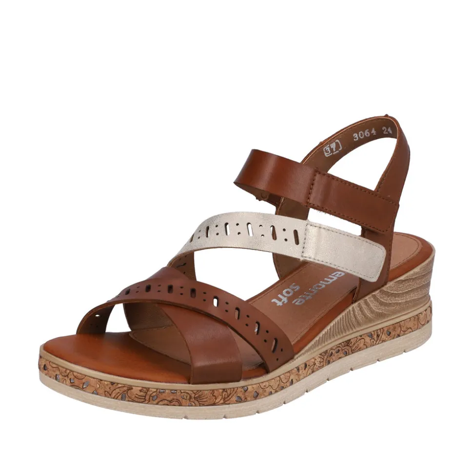 Sale Rieker Remonte Sandal Dame Brun