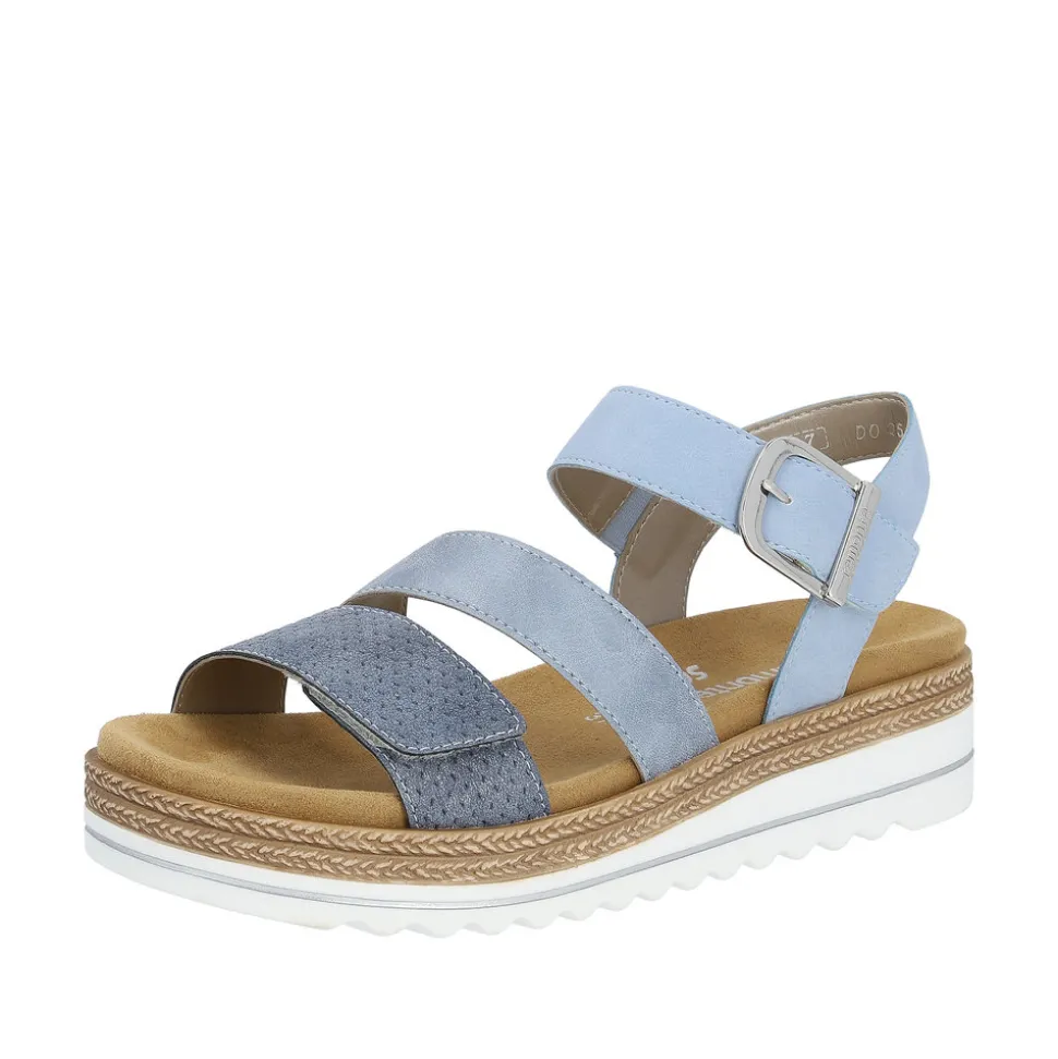 Clearance Rieker Remonte Sandal Dame Blå