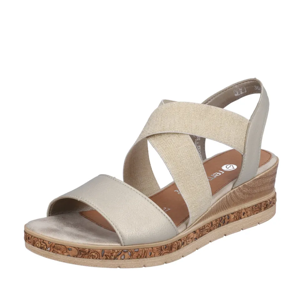 Discount Rieker Remonte Sandal Dame Guld