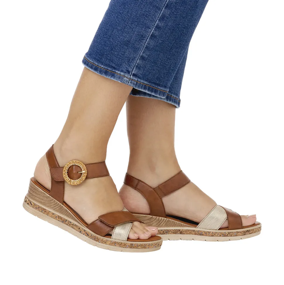 Discount Rieker Remonte Sandal Dame Brun