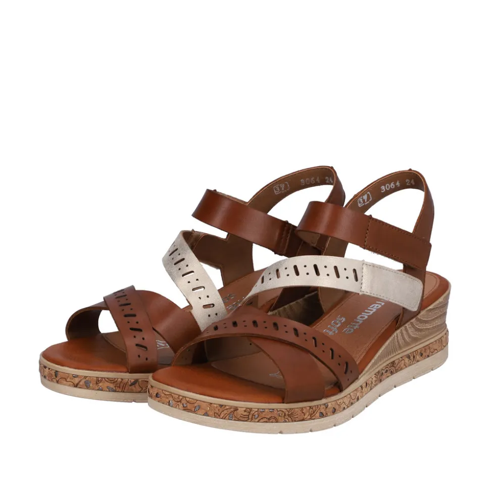 Sale Rieker Remonte Sandal Dame Brun