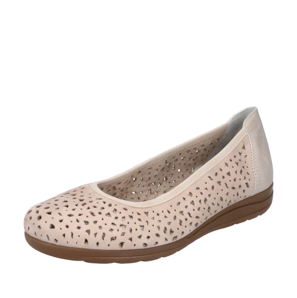 New Rieker Ballerinasko Dame Beige