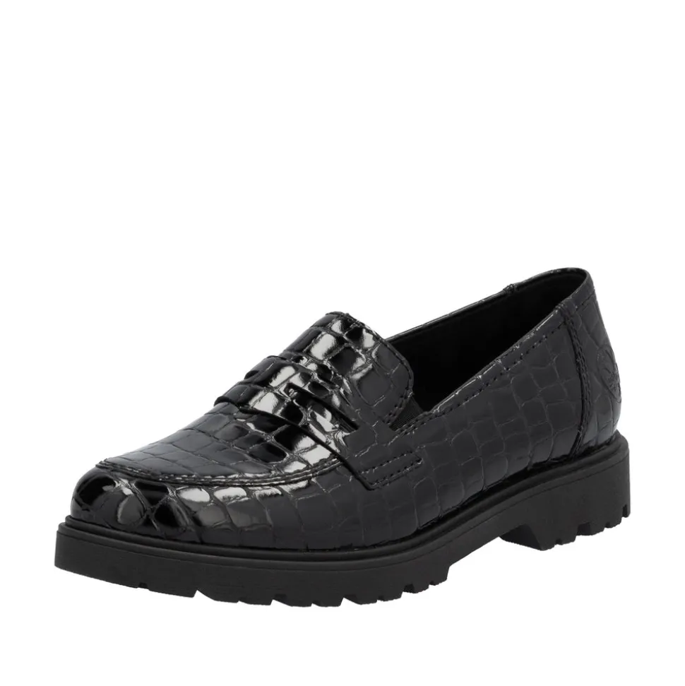 Sale Rieker Loafers Dame Sort