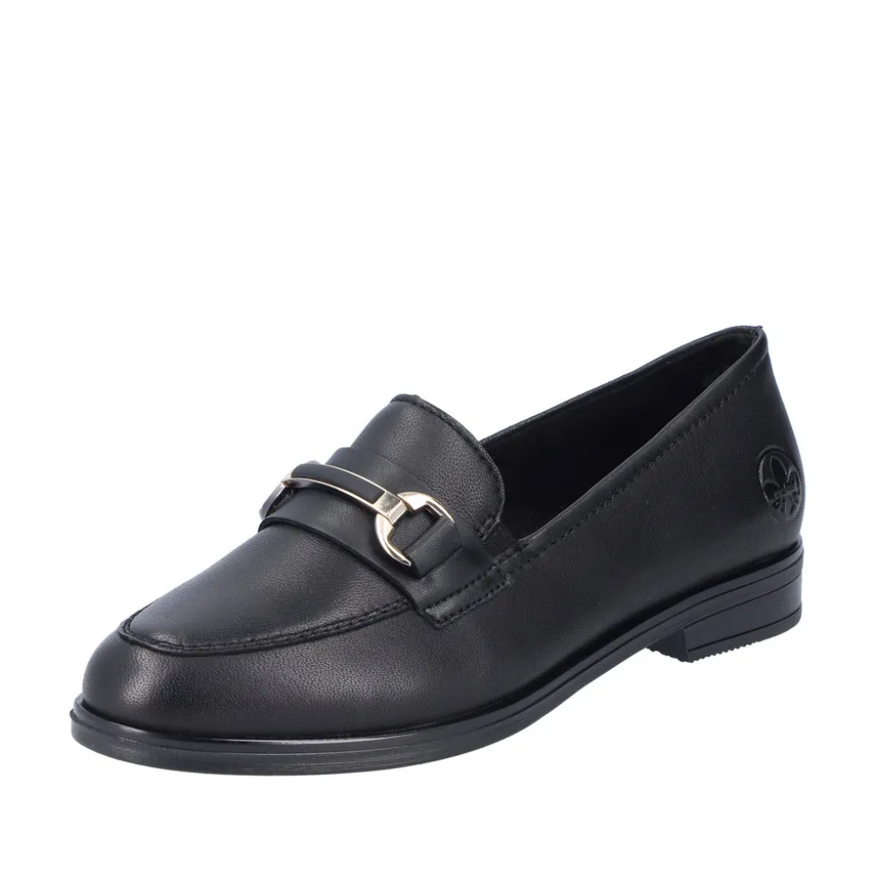 Clearance Rieker Loafers Dame Sort