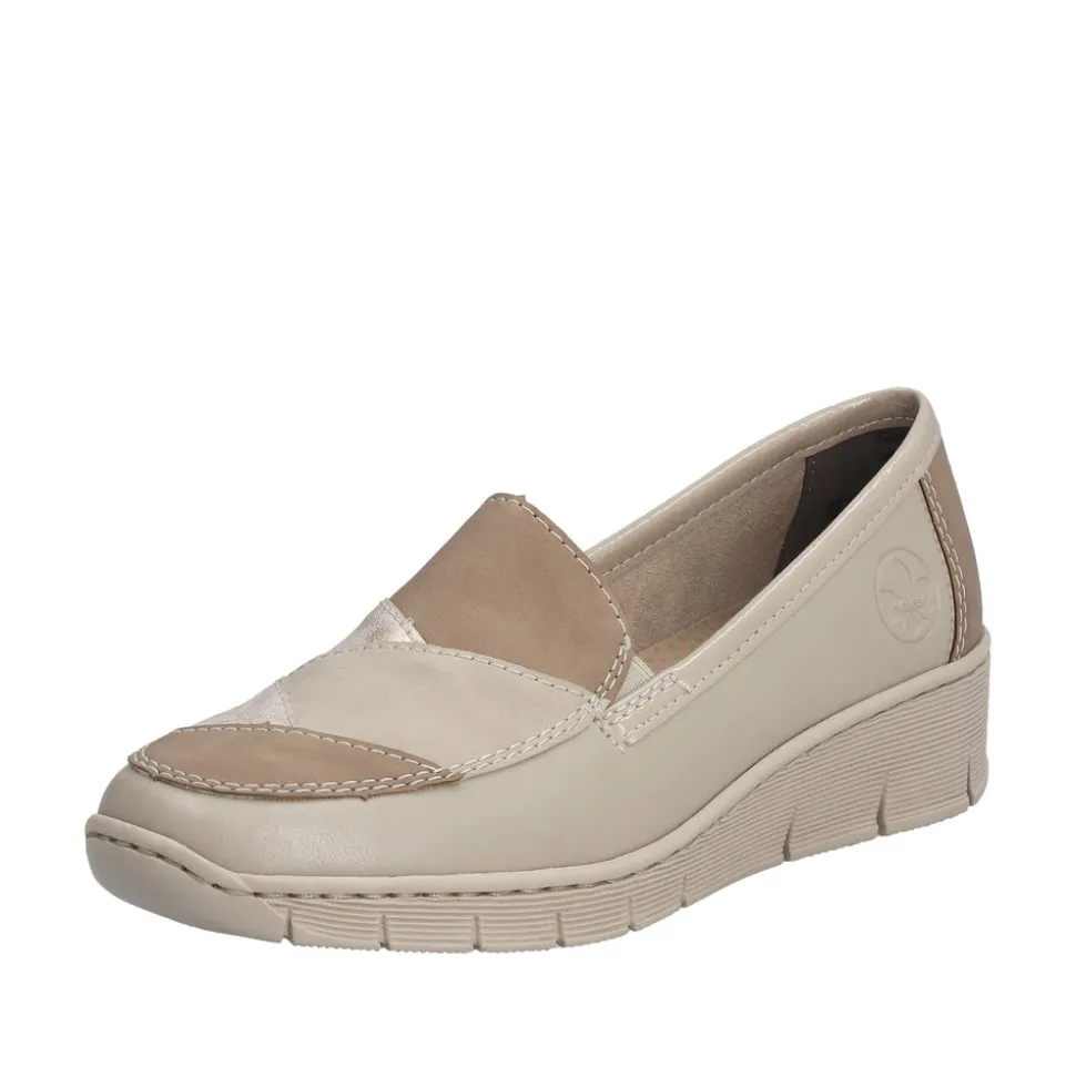 Cheap Rieker Loafers Dame Beige