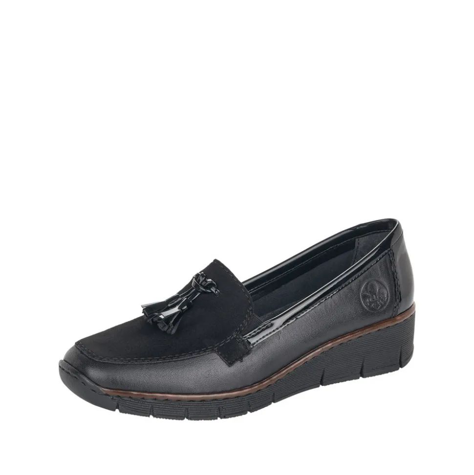 Cheap Rieker Loafers Dame Sort