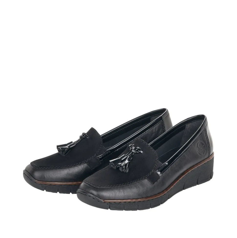 Cheap Rieker Loafers Dame Sort