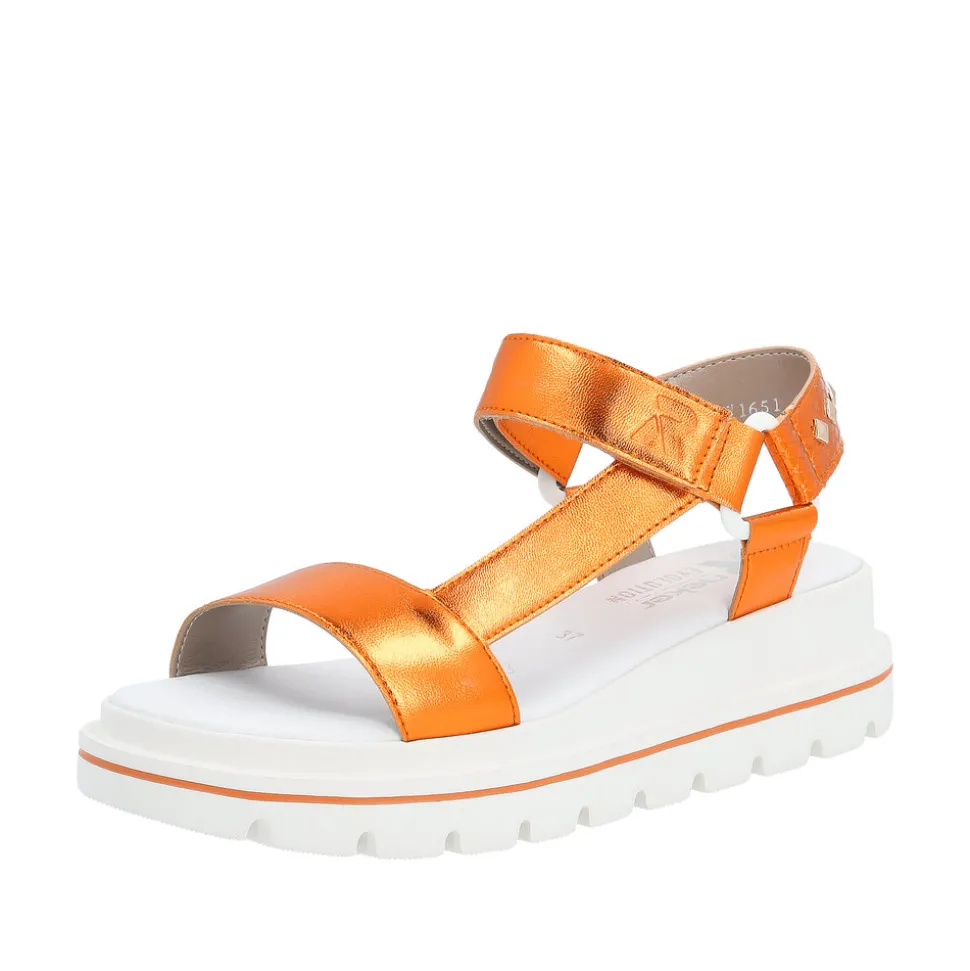 Hot Rieker Revolution Sandal Dame Orange