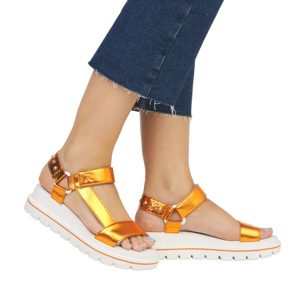 Hot Rieker Revolution Sandal Dame Orange