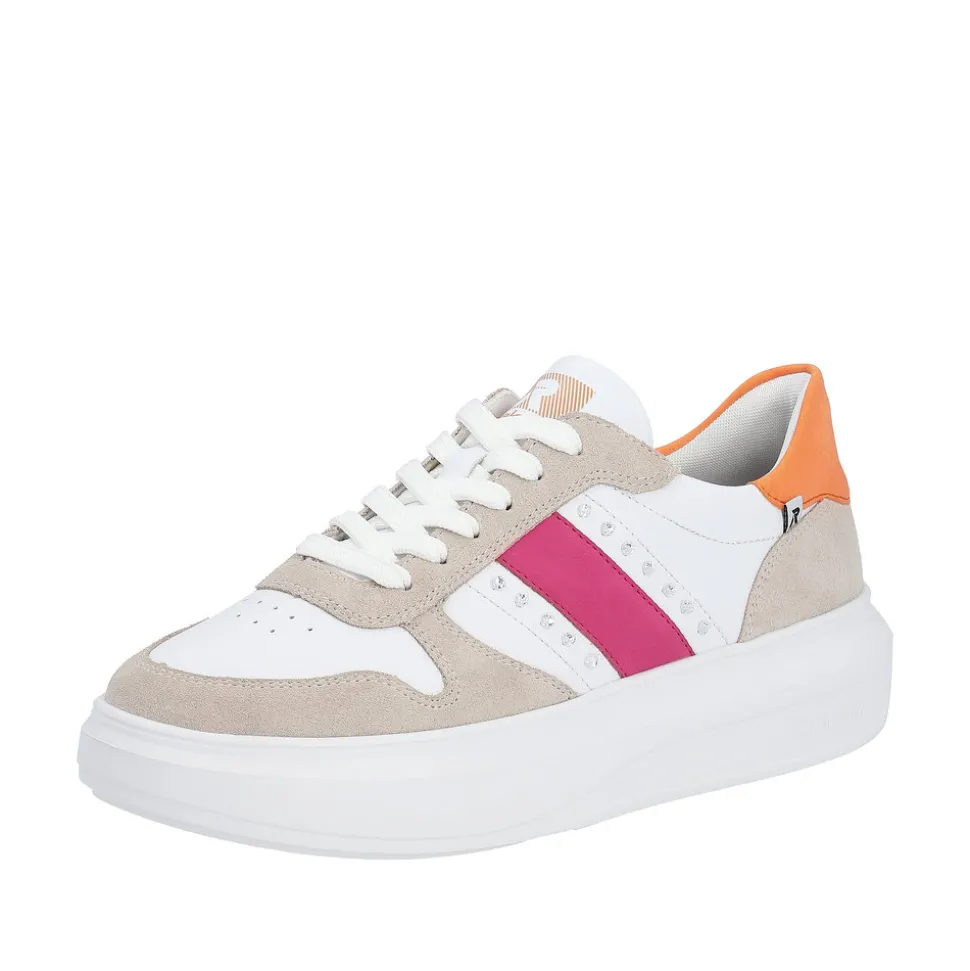 Store Rieker Revolution Sneakers Dame Beige,hvid,orange,pink