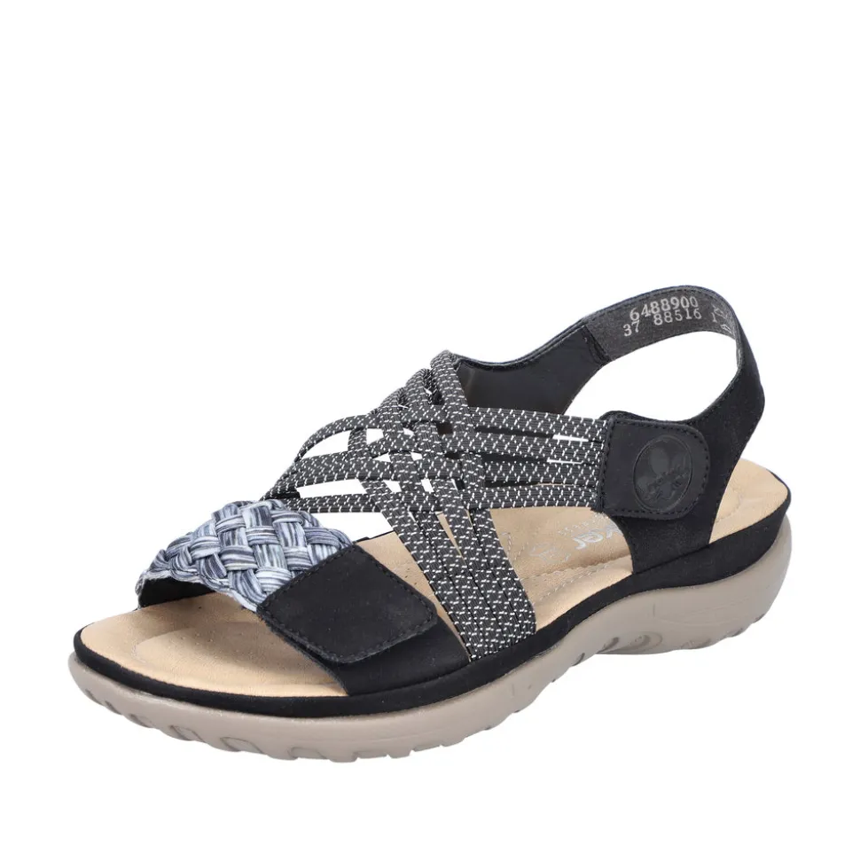 New Rieker Sandal Dame Sort