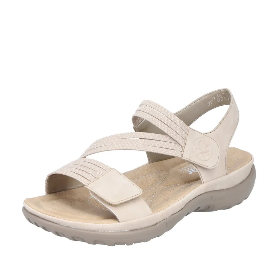 New Rieker Sandal Dame Beige