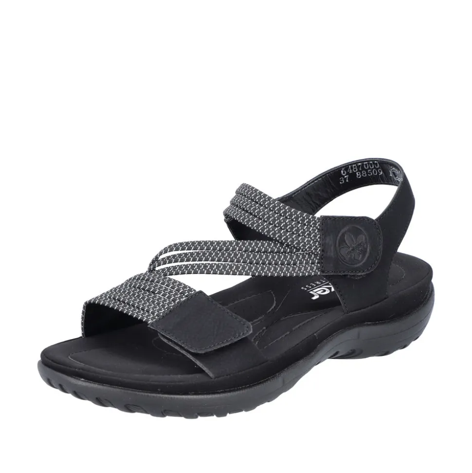 Outlet Rieker Sandal Dame Sort