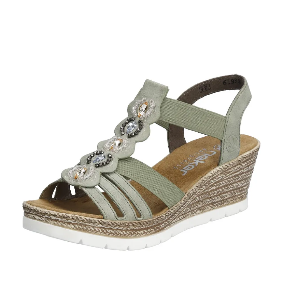 Hot Rieker Sandal Dame Grøn