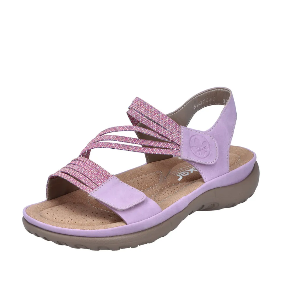 Outlet Rieker Sandal Dame Lilla,lyserød,pink