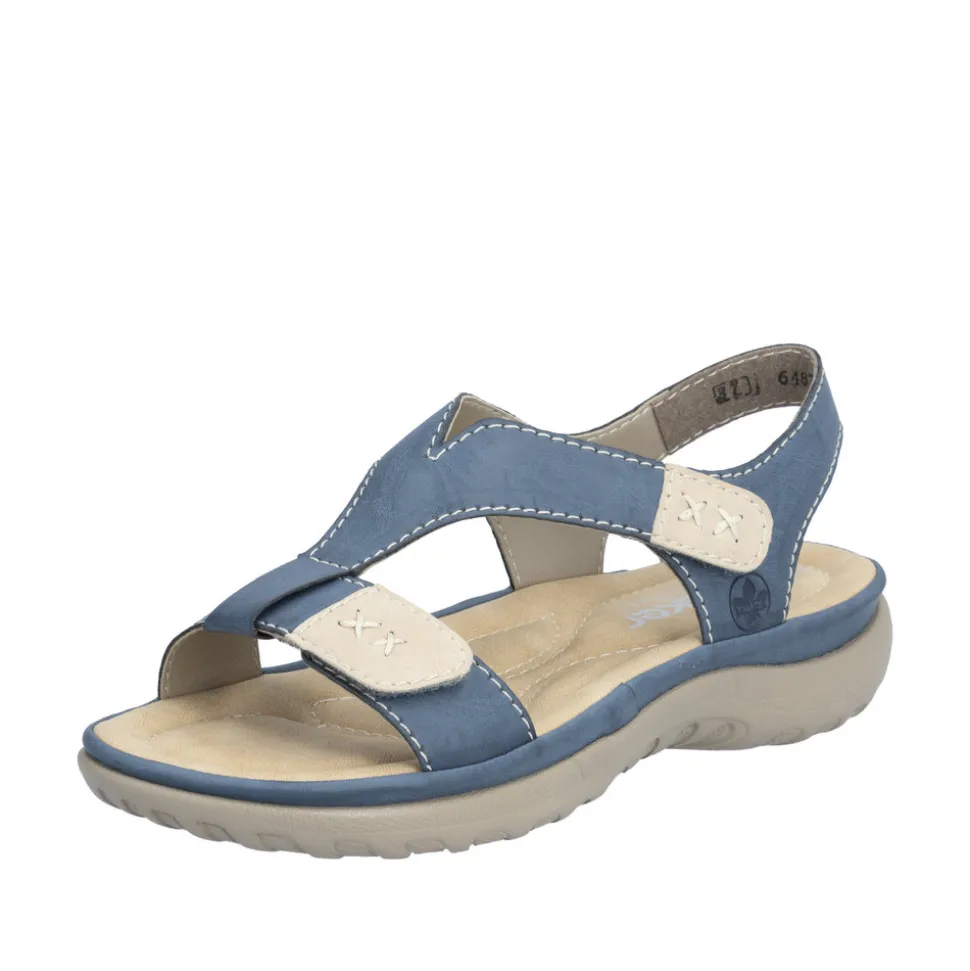 Clearance Rieker Sandal Dame Blå