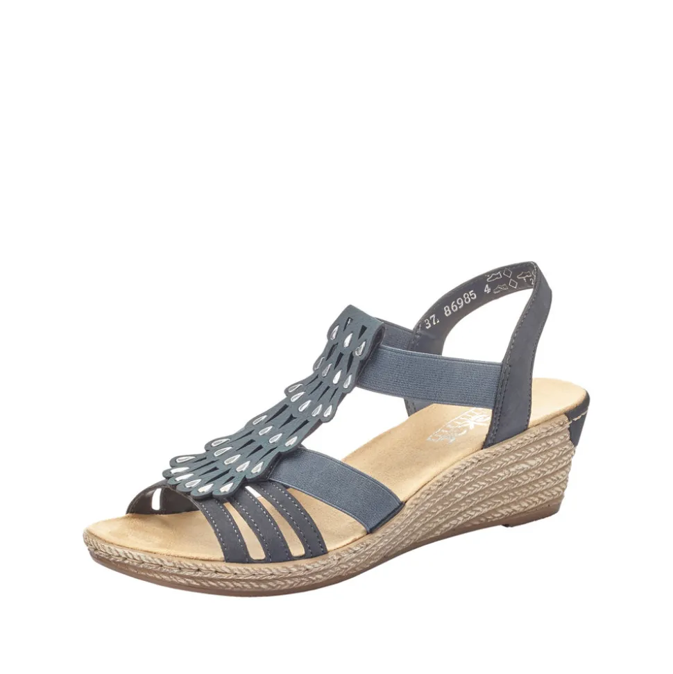 Fashion Rieker Sandal Dame Blå