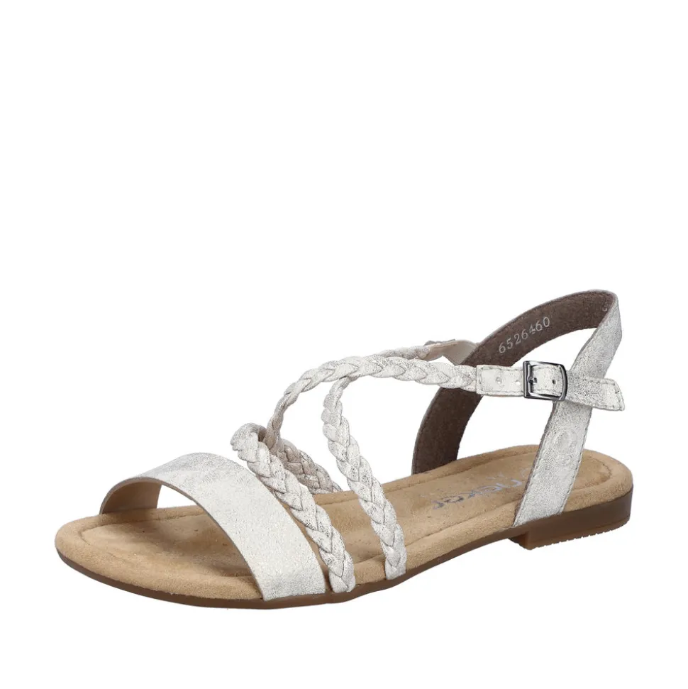 Cheap Rieker Sandal Dame Beige,guld