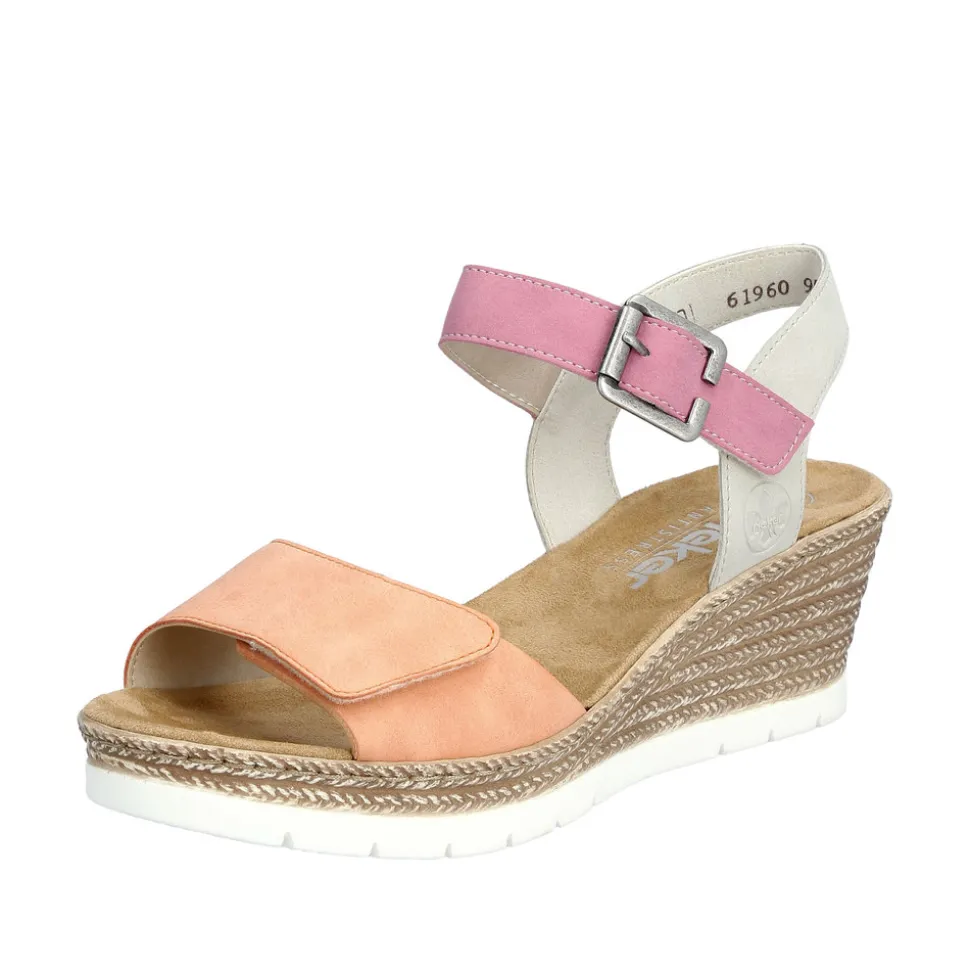 Cheap Rieker Sandal Dame Lilla,rosa