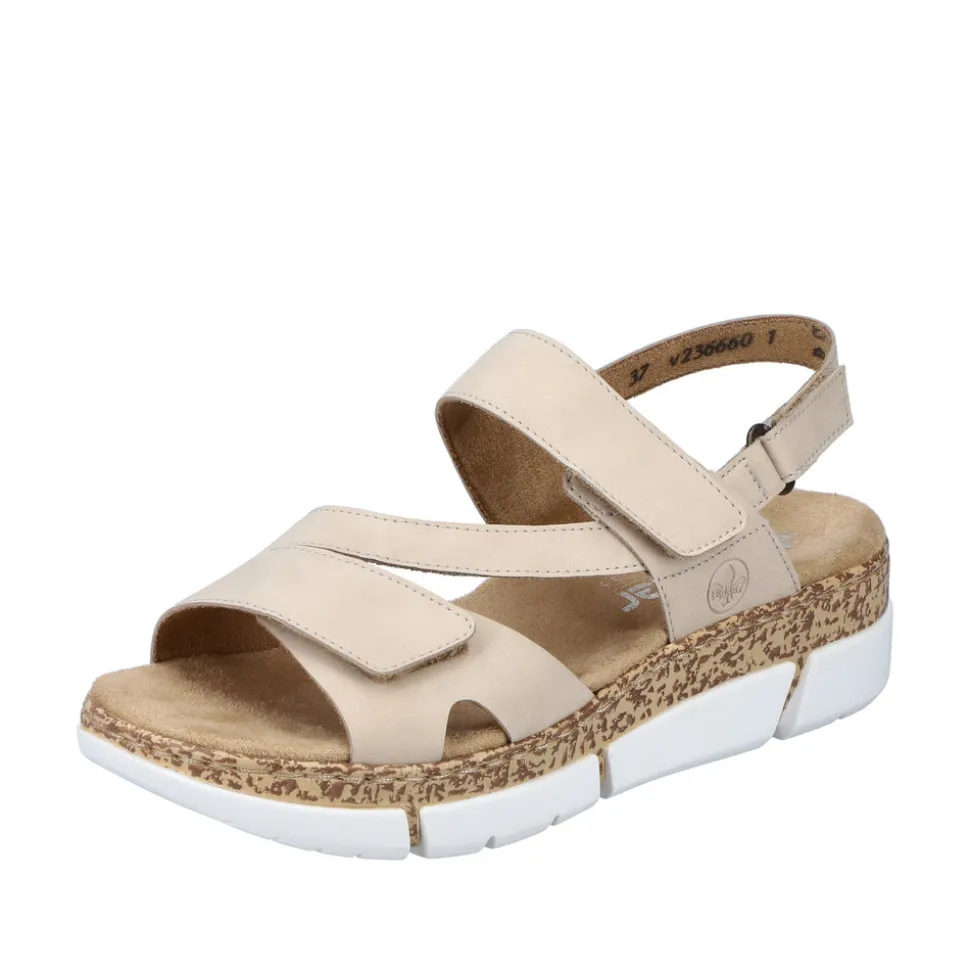 Clearance Rieker Sandal Dame Beige