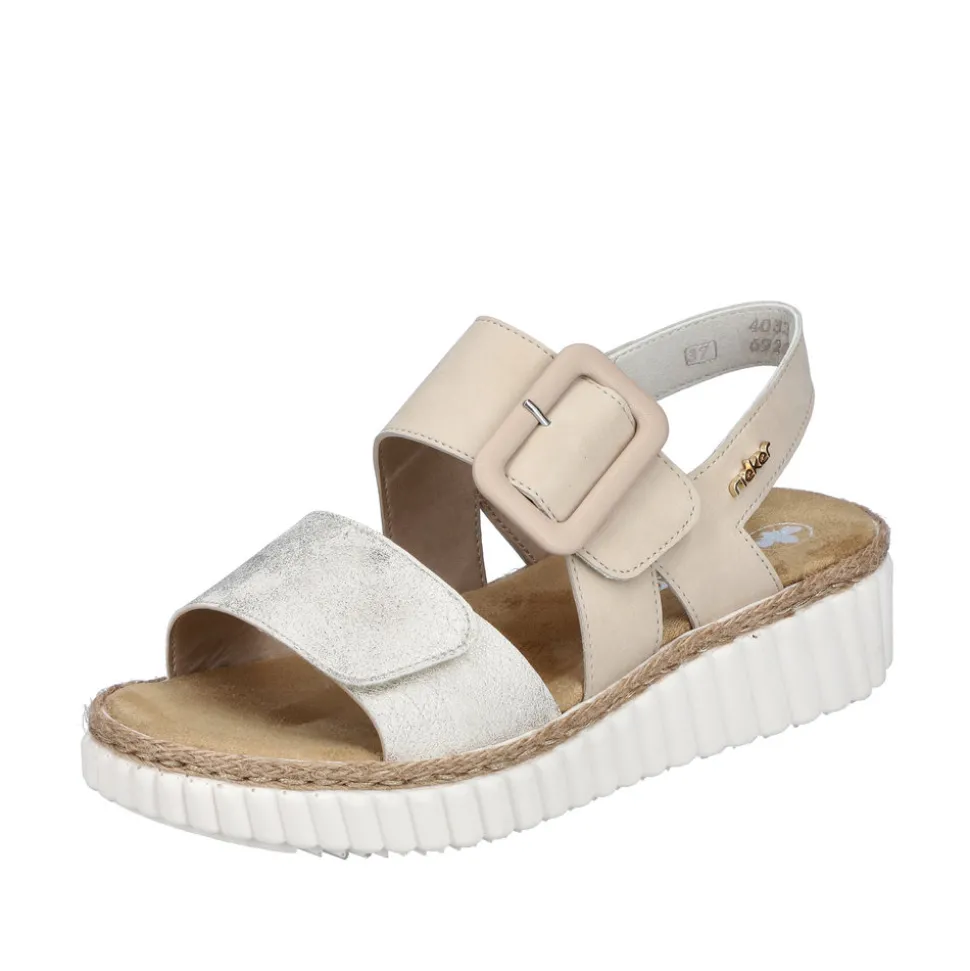 Cheap Rieker Sandal Dame Beige