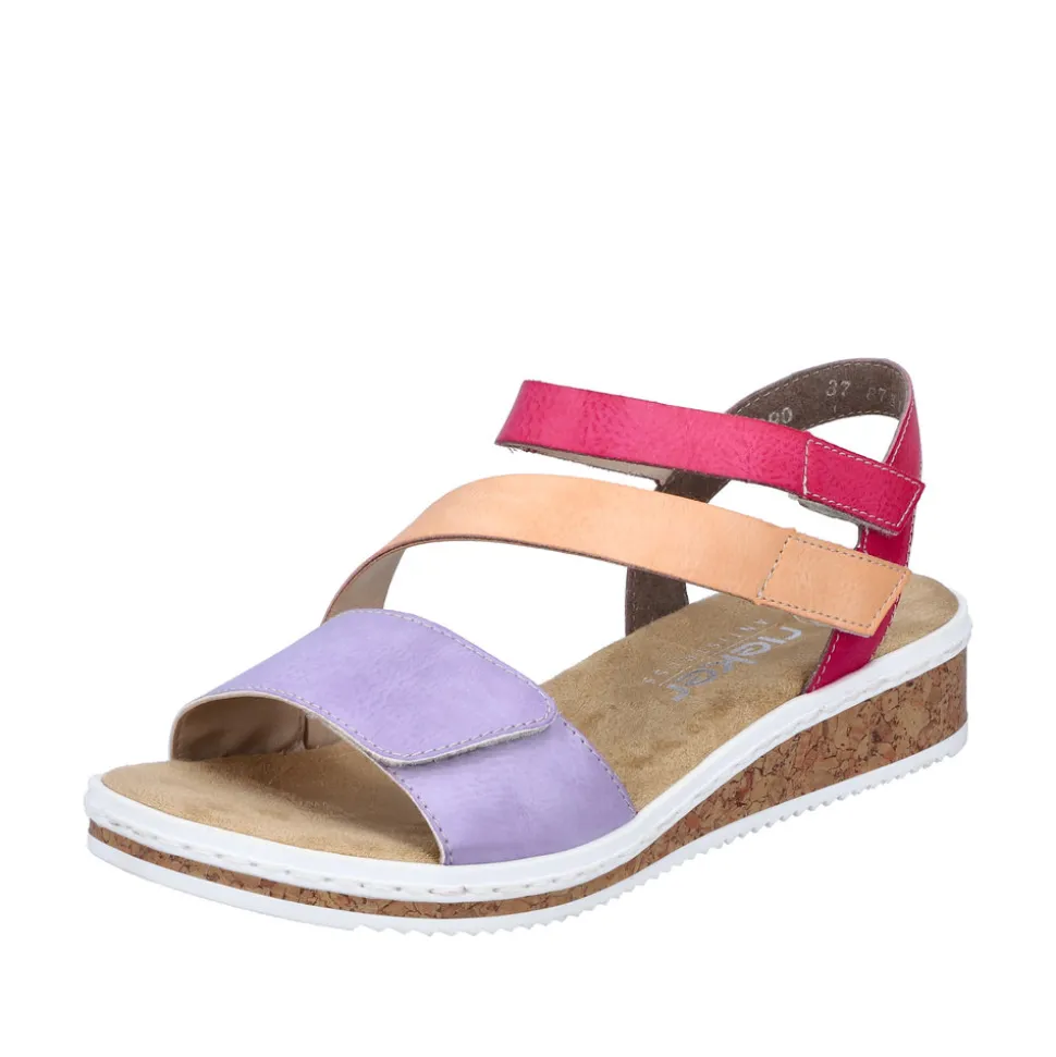 Flash Sale Rieker Sandal Dame Lilla,orange,pink