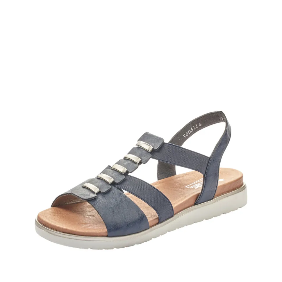 Discount Rieker Sandal Dame Blå