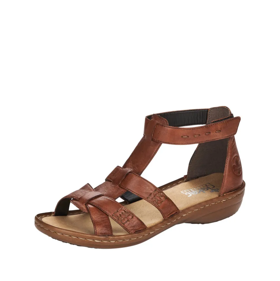 Discount Rieker Sandal Dame Brun