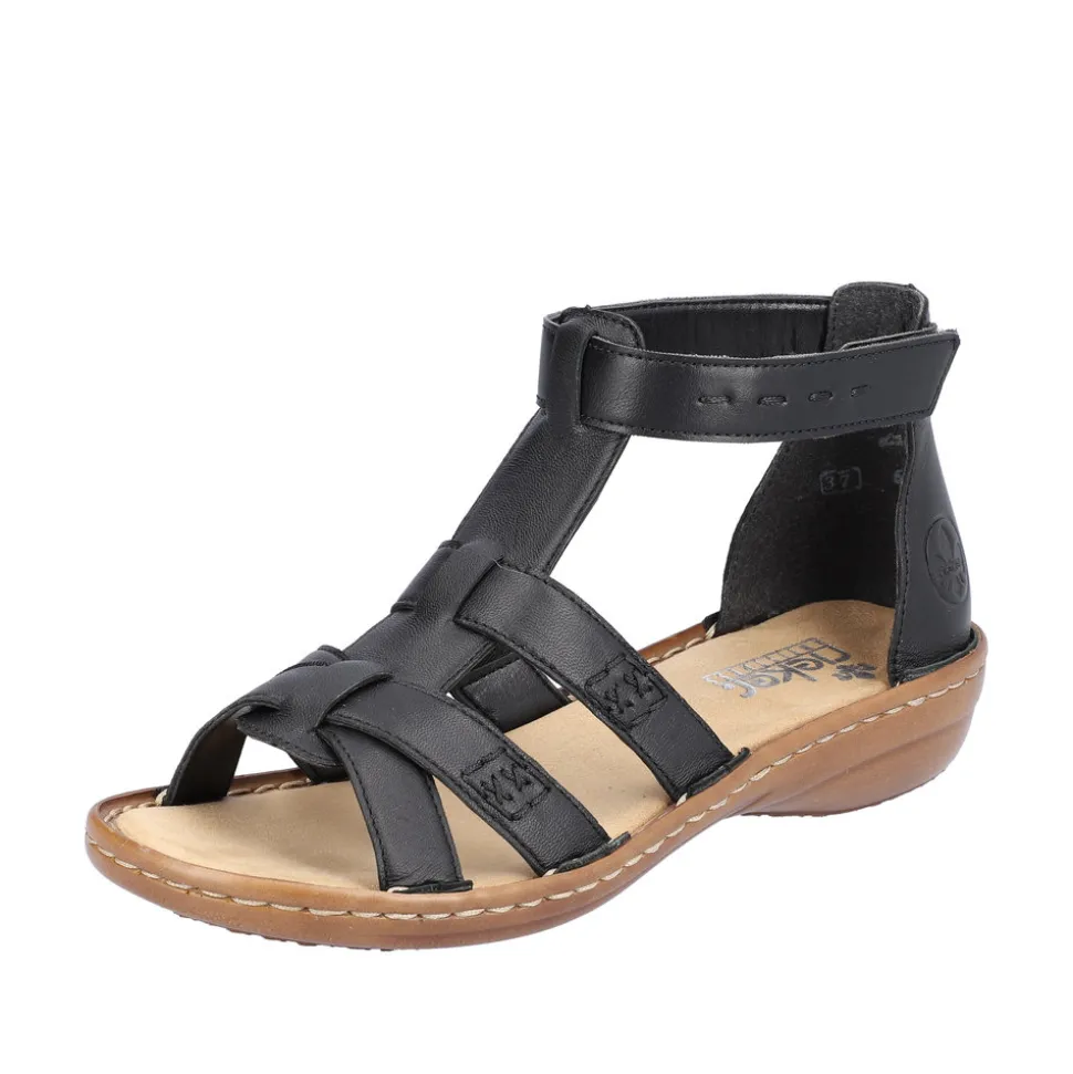 New Rieker Sandal Dame Sort