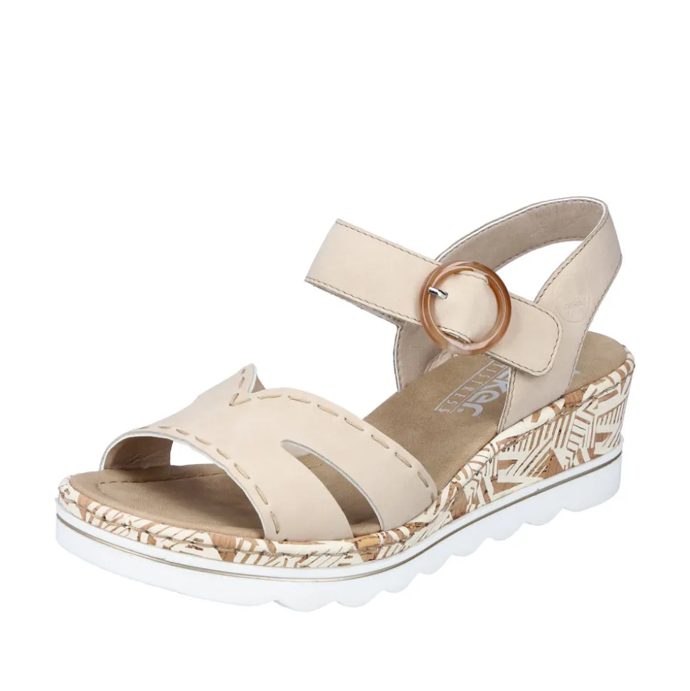 Store Rieker Sandal Dame Beige