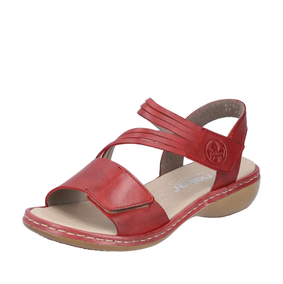 Hot Rieker Sandal Dame Rød