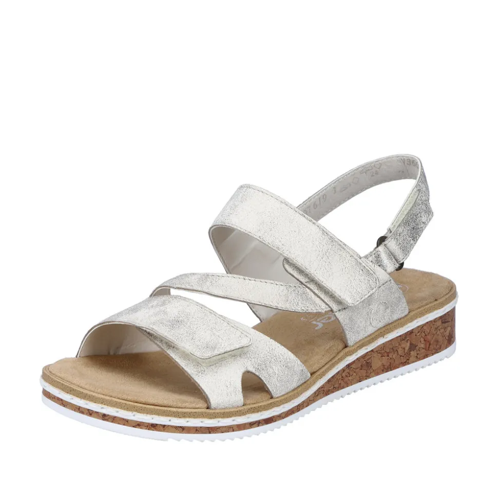 Sale Rieker Sandal Dame Sølv