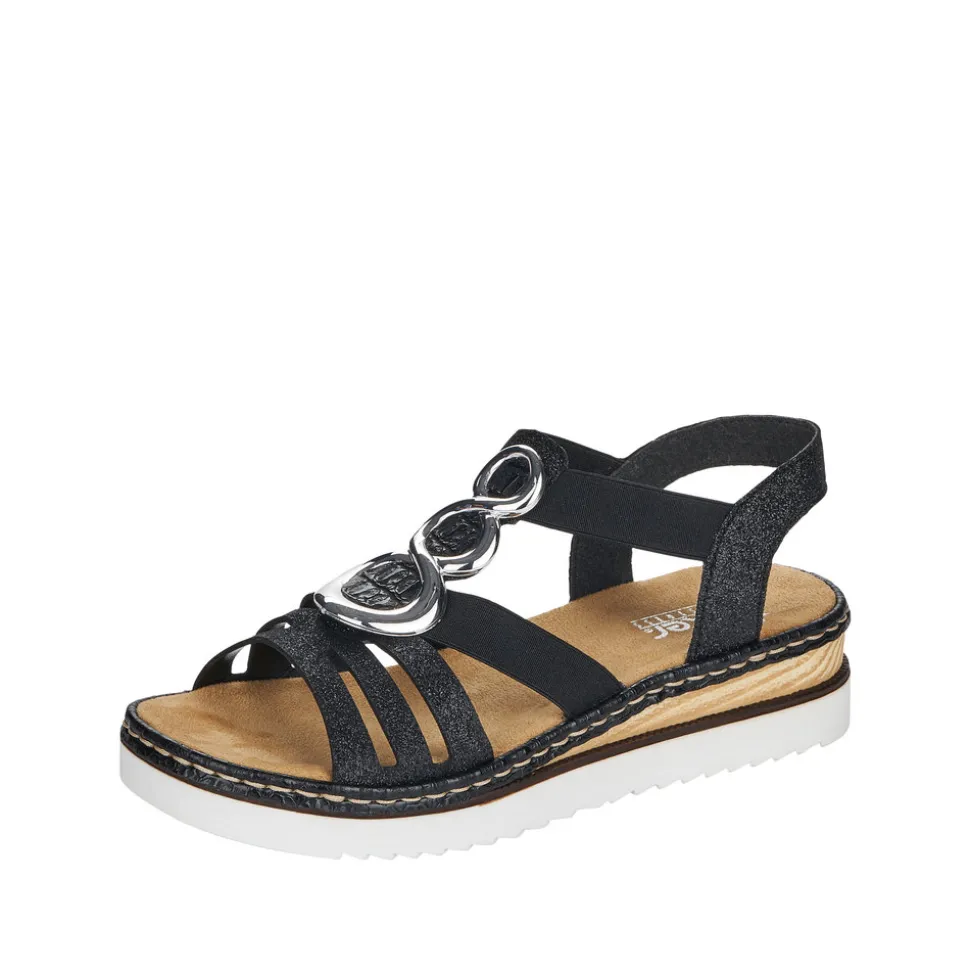 Store Rieker Sandal Dame Sort