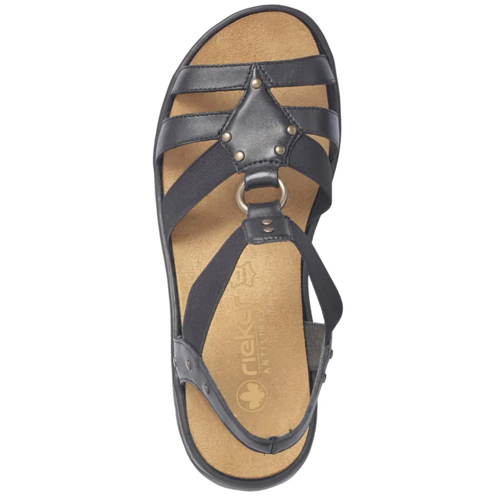 Store Rieker Sandal Dame Sort