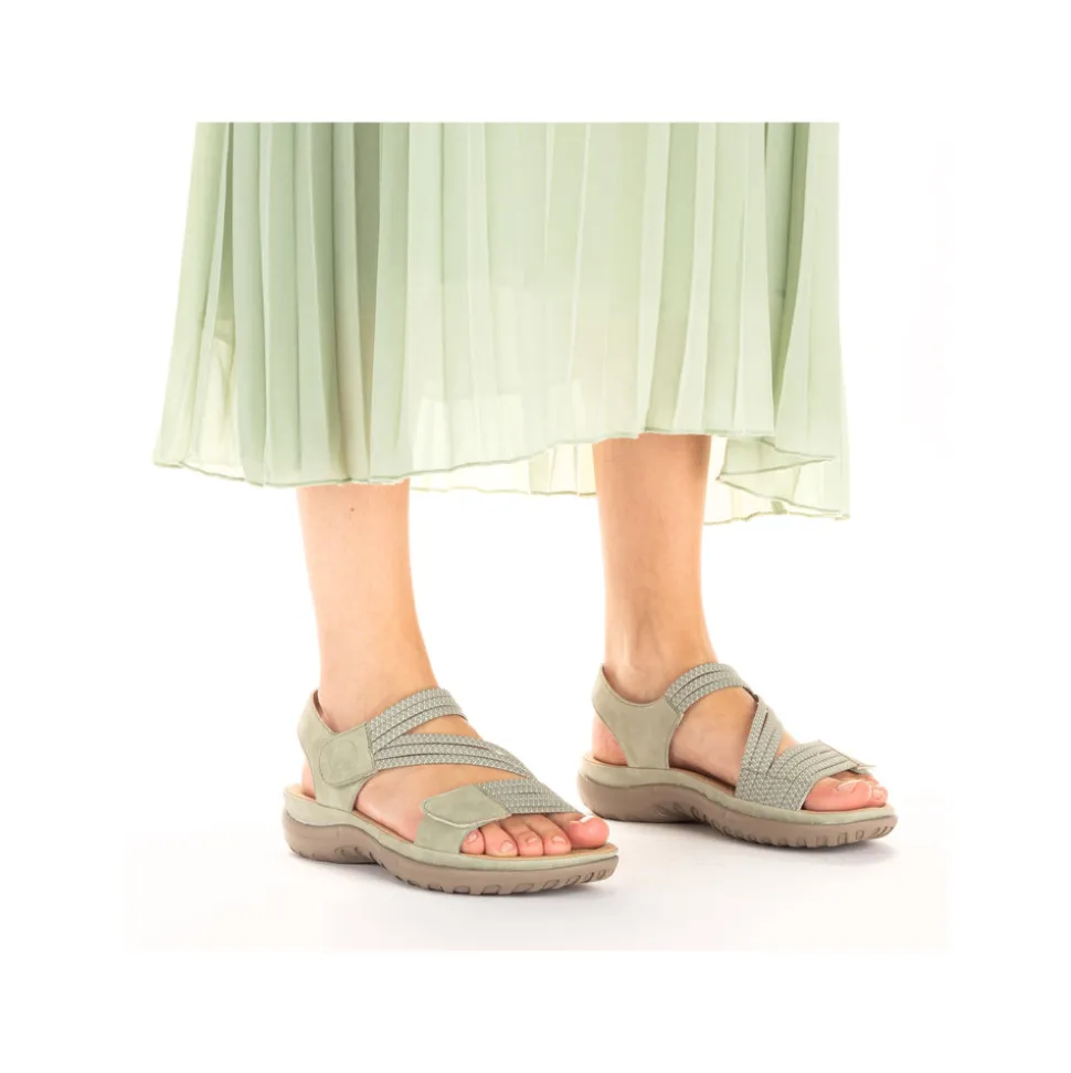 Clearance Rieker Sandal Dame Grøn