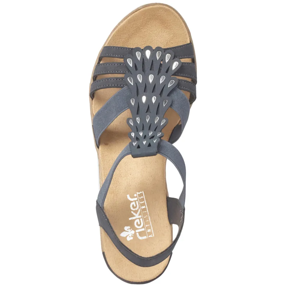 Fashion Rieker Sandal Dame Blå