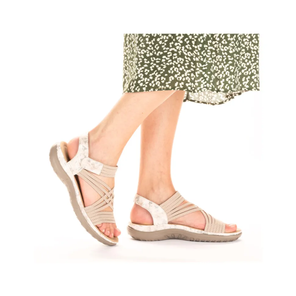 Store Rieker Sandal Dame Beige