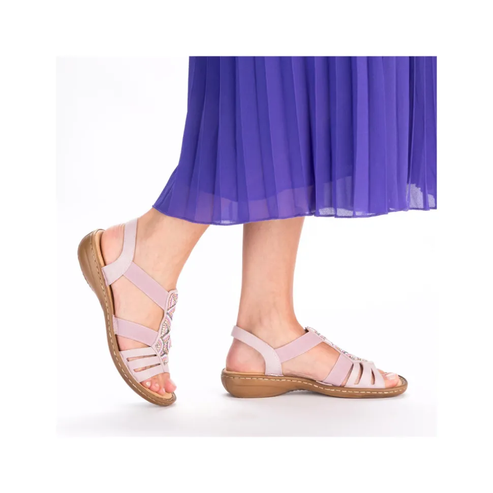 Store Rieker Sandal Dame Lilla