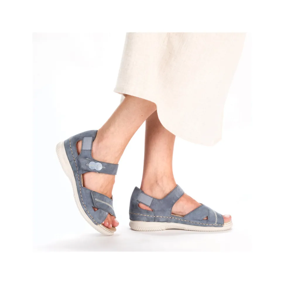 Best Sale Rieker Sandal Dame Blå