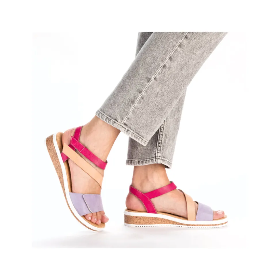 Flash Sale Rieker Sandal Dame Lilla,orange,pink