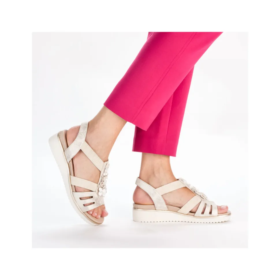 Discount Rieker Sandal Dame Beige