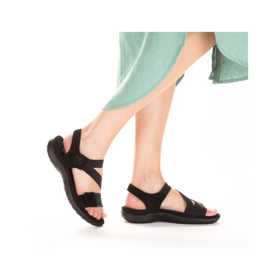 New Rieker Sandal Dame Sort