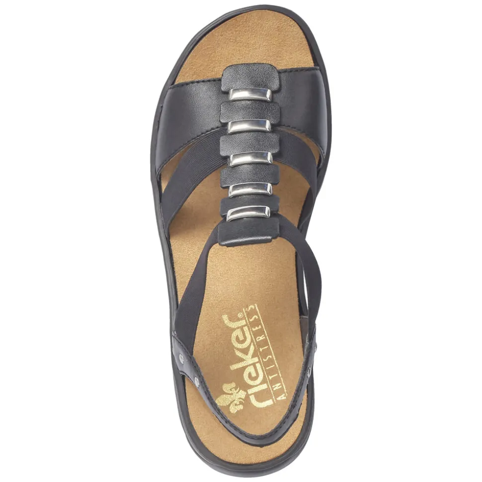 Store Rieker Sandal Dame Sort