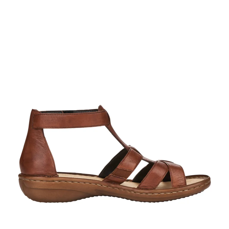 Discount Rieker Sandal Dame Brun