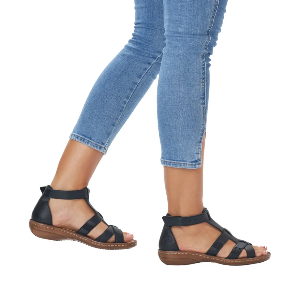 New Rieker Sandal Dame Sort