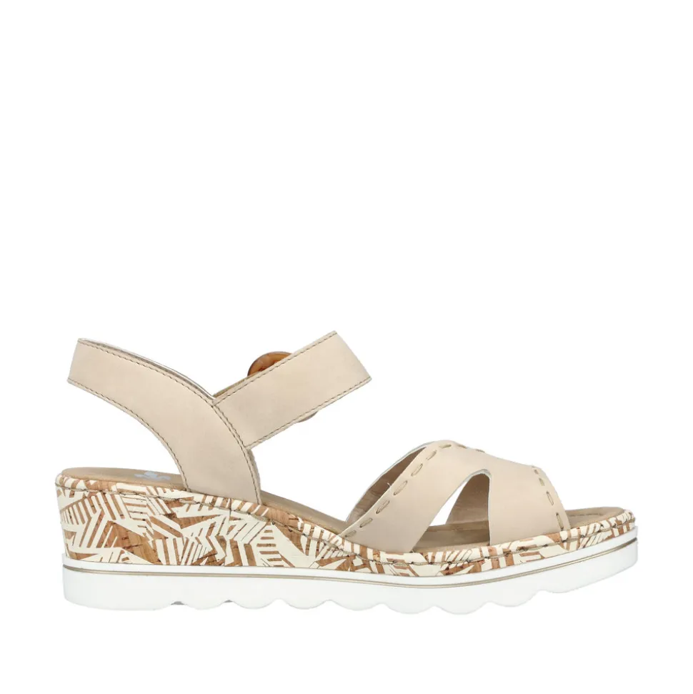 Store Rieker Sandal Dame Beige