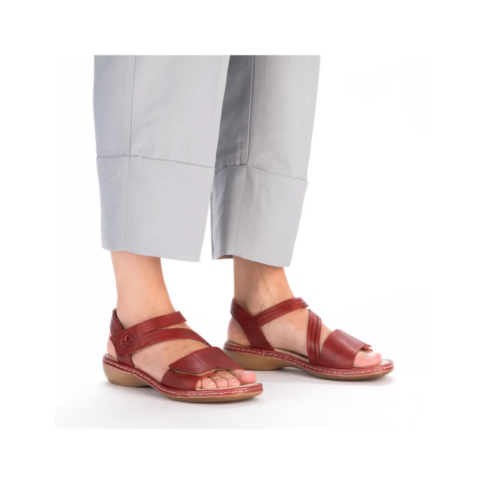 Hot Rieker Sandal Dame Rød