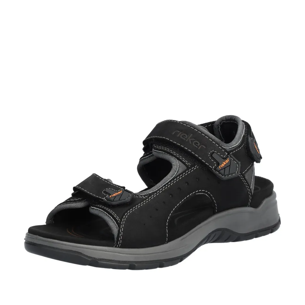 Fashion Rieker Sandal Herre Sort