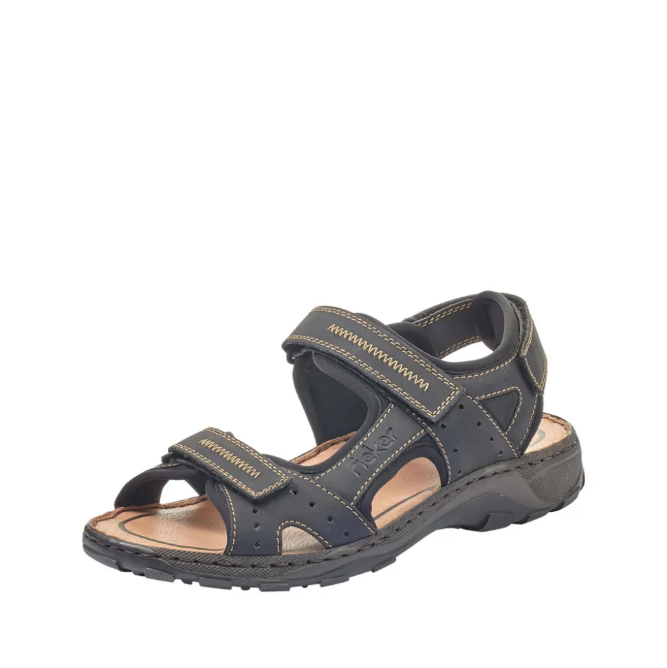 Fashion Rieker Sandal Herre Sort