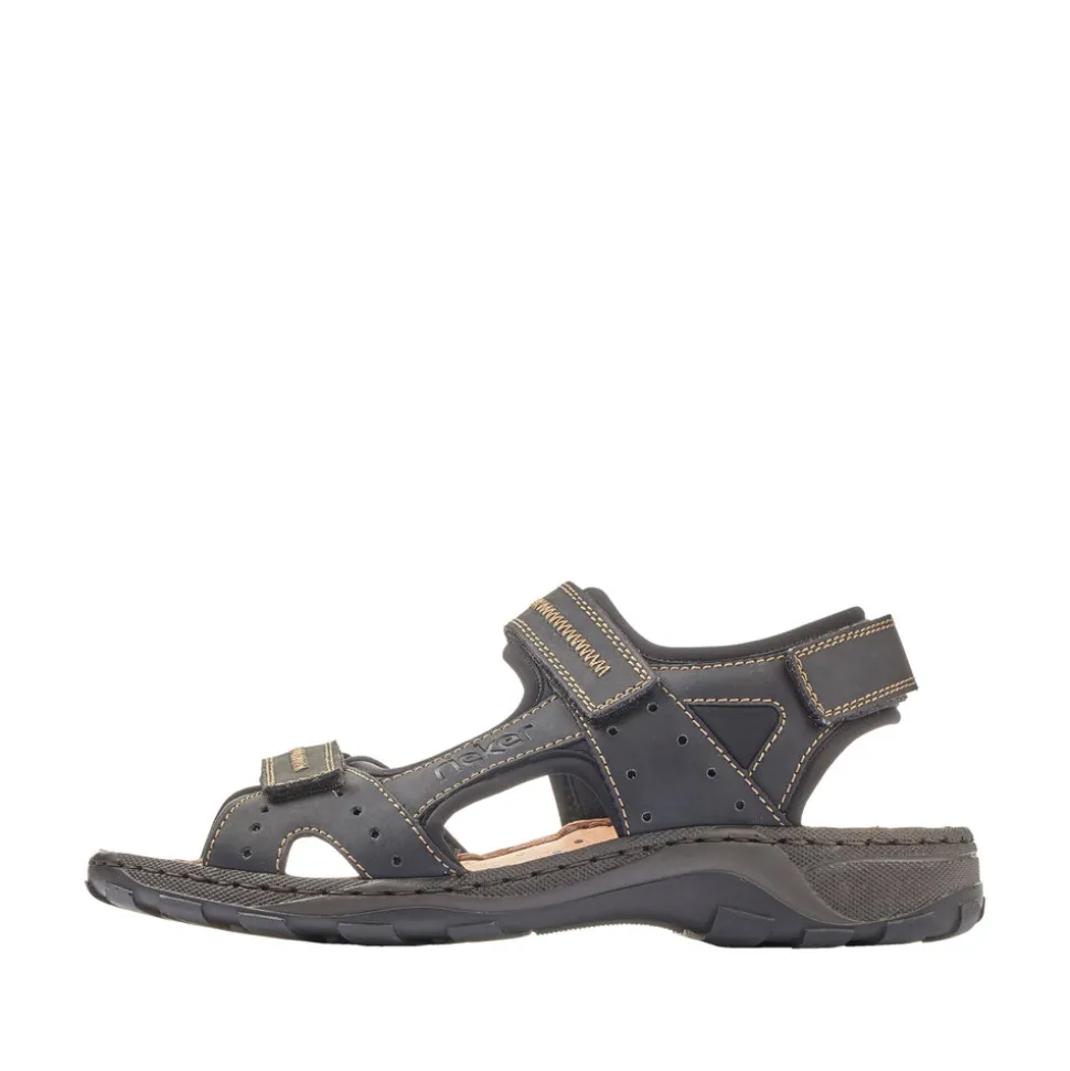 Fashion Rieker Sandal Herre Sort